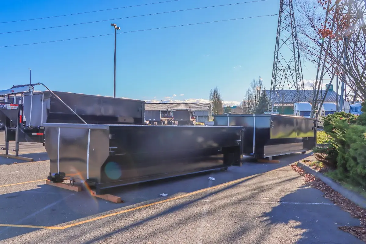 Roll-off dumpster ready for waste disposal at job site for 40 Yard Dumpster Rental in St. Joseph